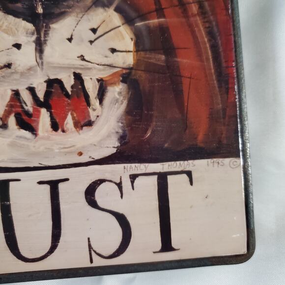 Vintage Nancy Thomas 1995 August Lion Metal Watermelon Original Month Series - Picture 2 of 8